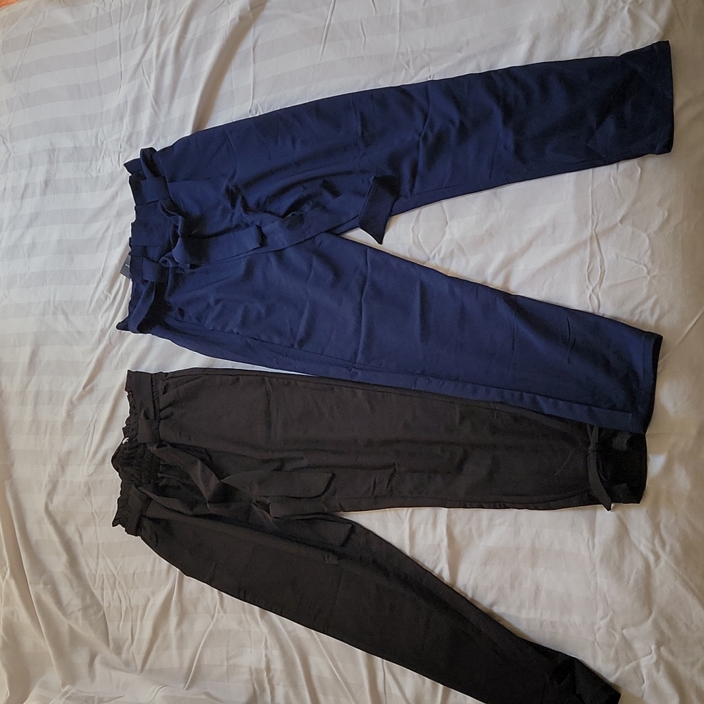 Bundle! High Waisted Tie Front Trouser Pants